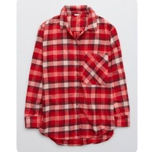 Aerie Anytime Fave Flannel Button Down